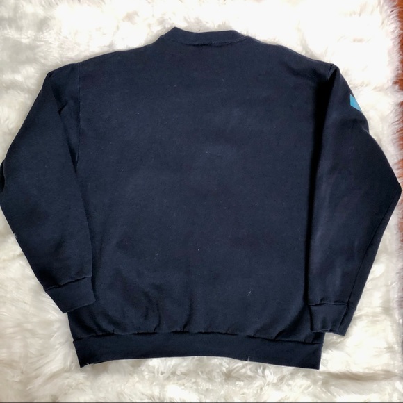 Space Jam Looney Tunes Tweety Bird Vintage 90s Dark Blue Sweatshirt Size M/L? - Picture 10 of 10